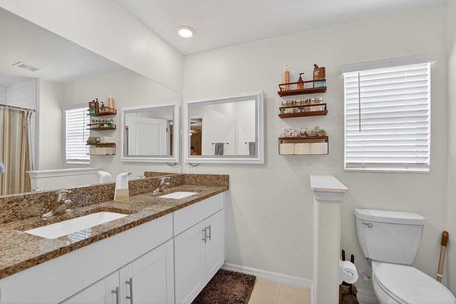 Primary Bathroom. Double Vanities.