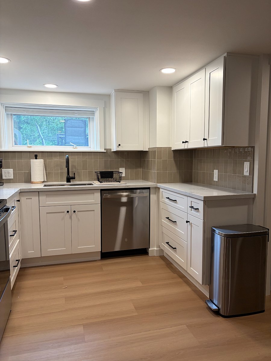 Brand new kitchen equipped with new appliances