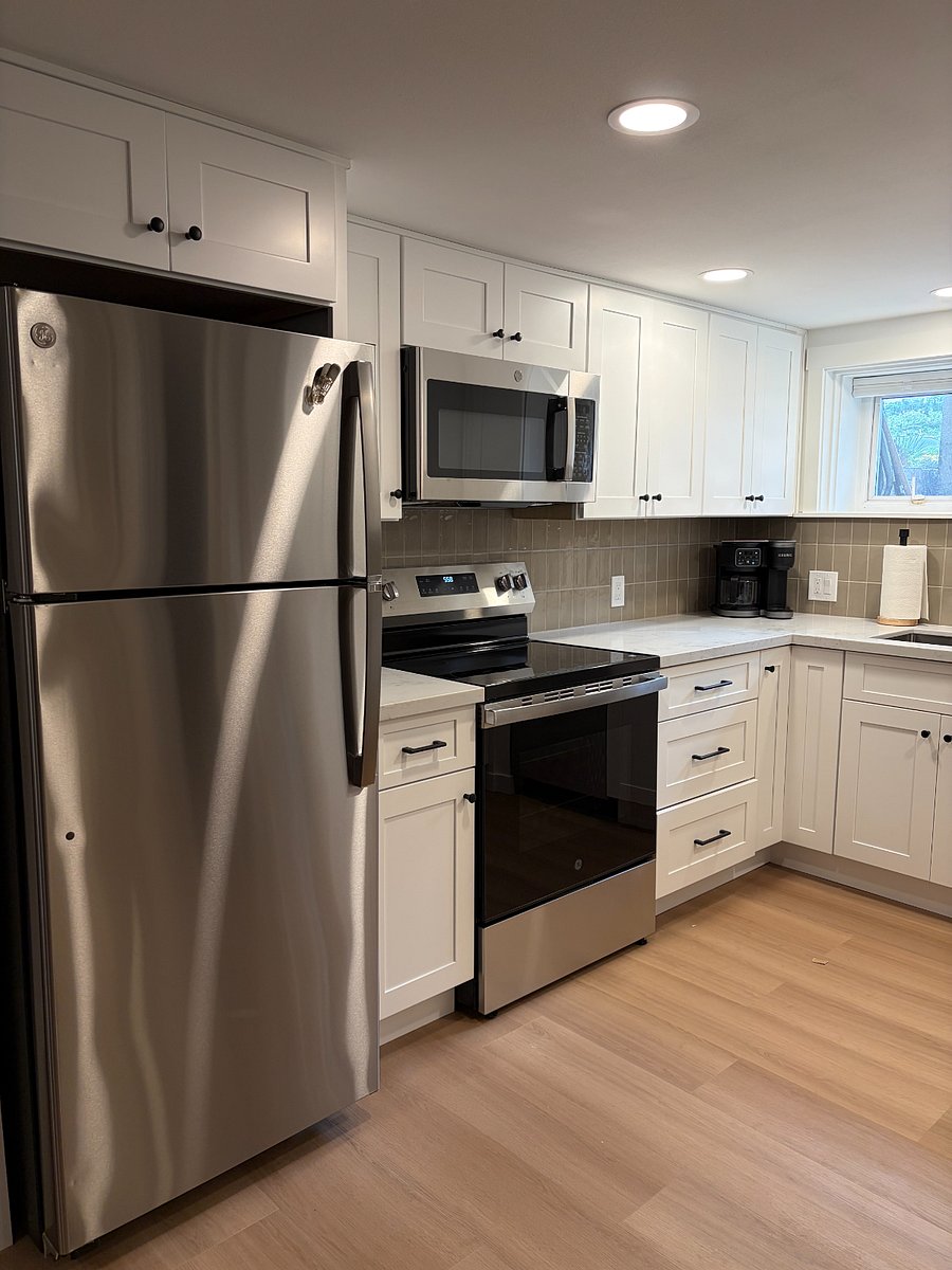 Brand new kitchen equipped with new appliances