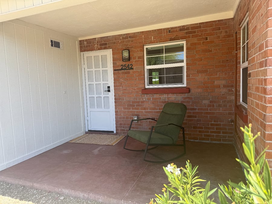 Rear private patio