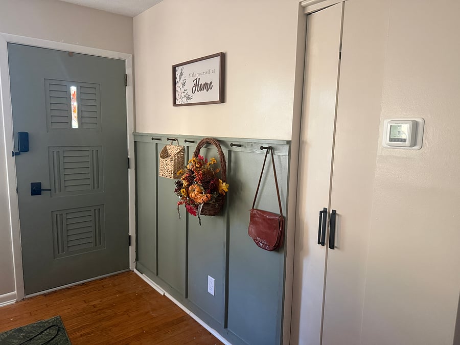 Front entry, central air and heat thermostat