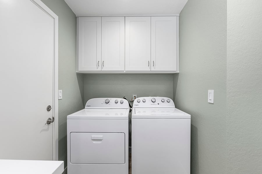 Your extended stay just got more convenient?washer, dryer, and laundry pods included!