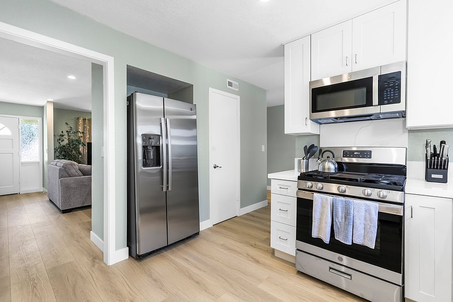 Prepare and enjoy your own meal in this beautiful kitchen.