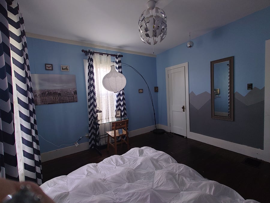 Downstairs bedroom with shared bathroom 1