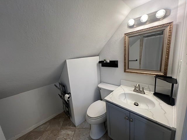 Bathroom with storage under sink