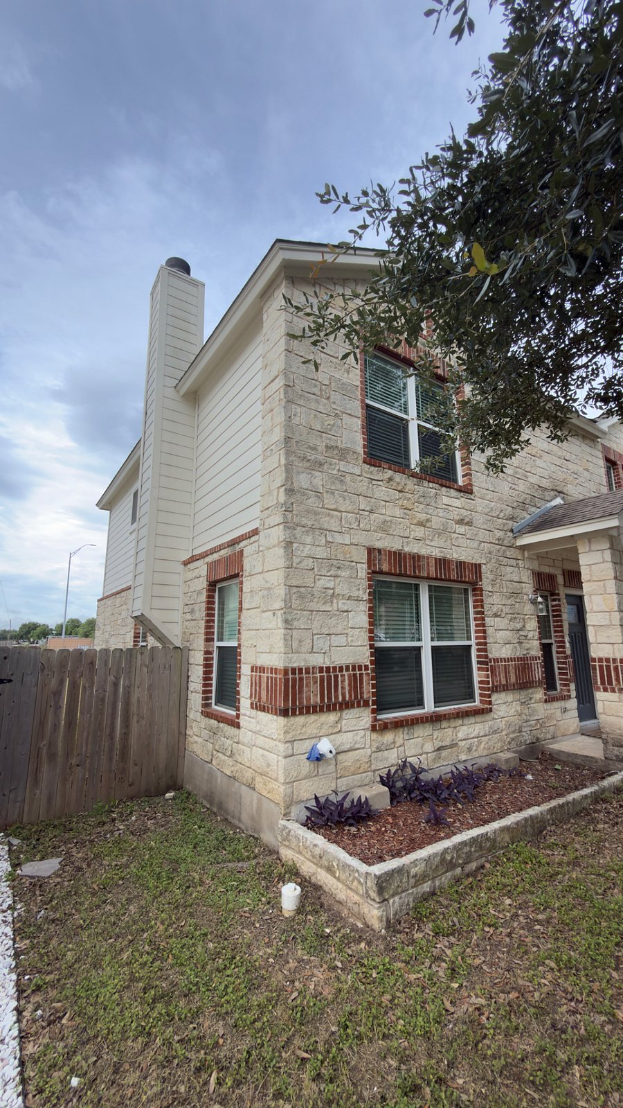 Left side of the house