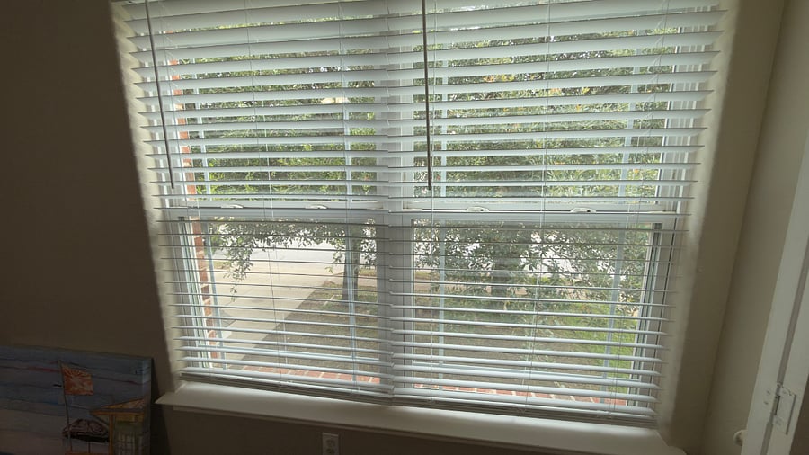 1st bedroom window that facing tree outside.
