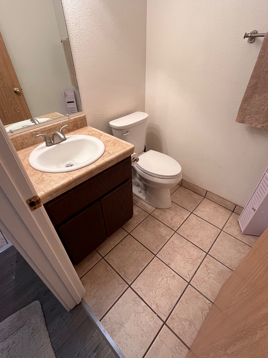 1/2 bath on level 1, brand new toilet