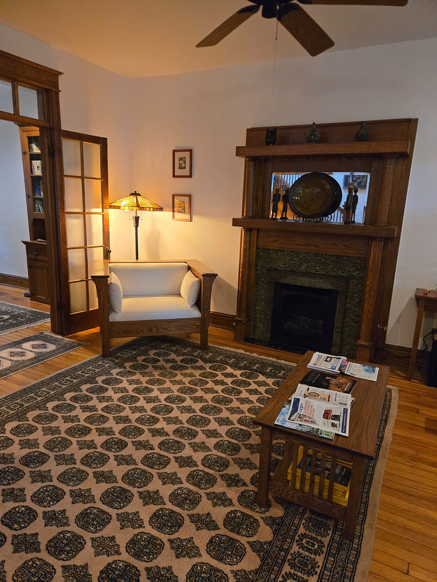living room with gas fireplace