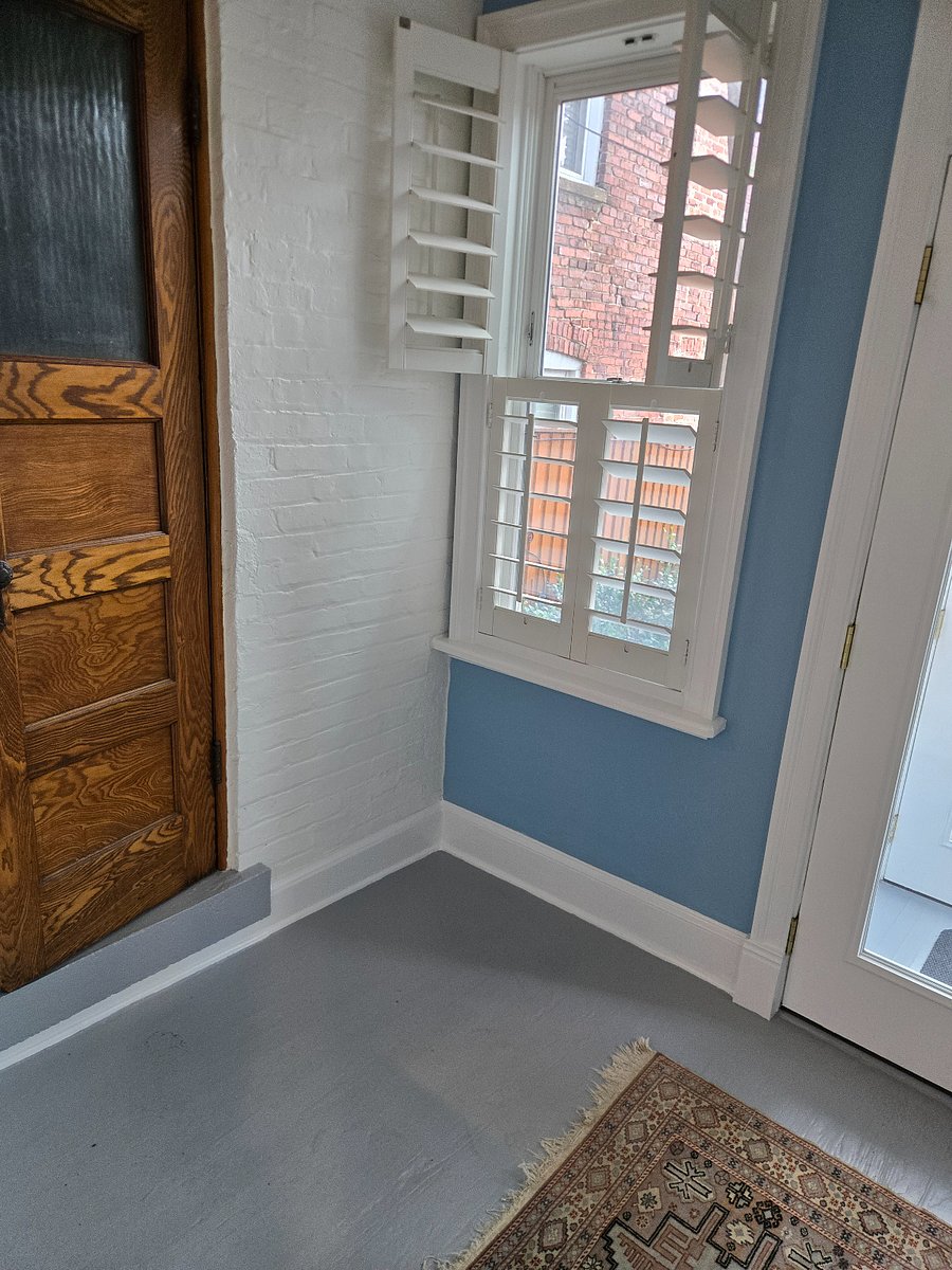 back porch, door to small bath