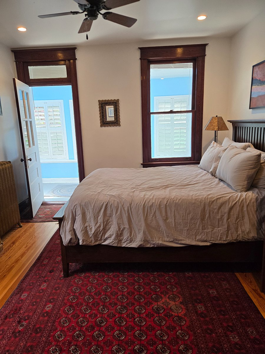 back bedroom, view to porch
