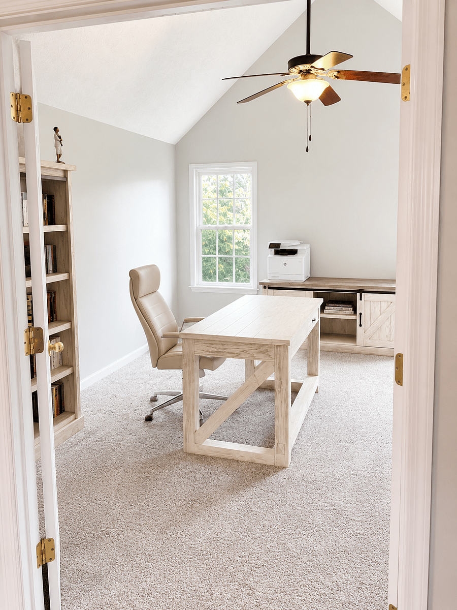 Home office w/ french doors