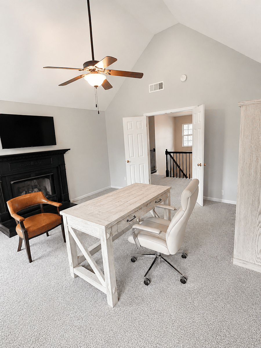 Home office w/ french doors