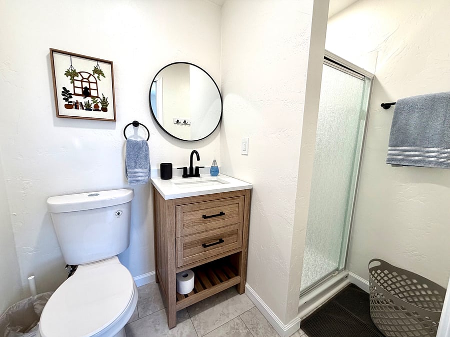 Full bath with walk-in shower