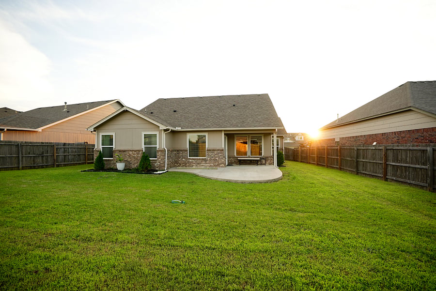 Large backyard space, fully fenced in.