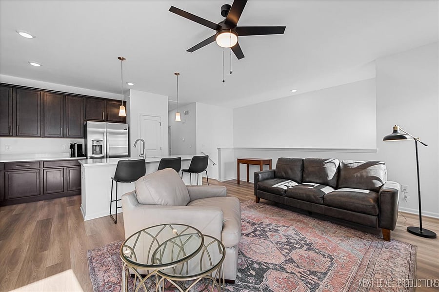 Open concept kitchen/dining/living room... 