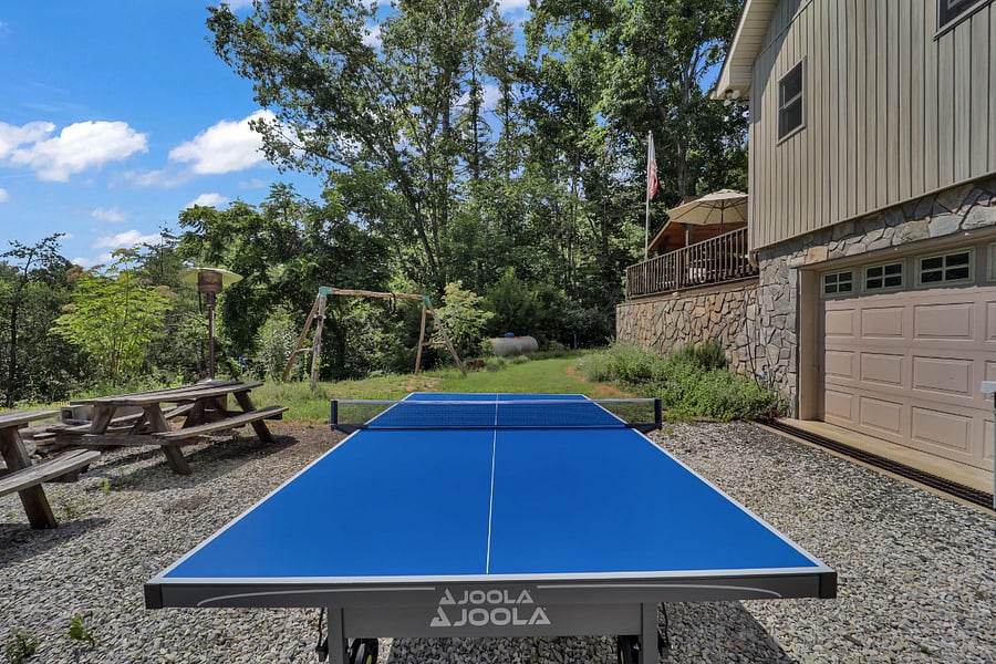 Outdoor table tennis setup