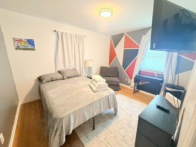 2nd Rental Room that's Available - Full Bed - Blackout Curtains with Magnet Closures