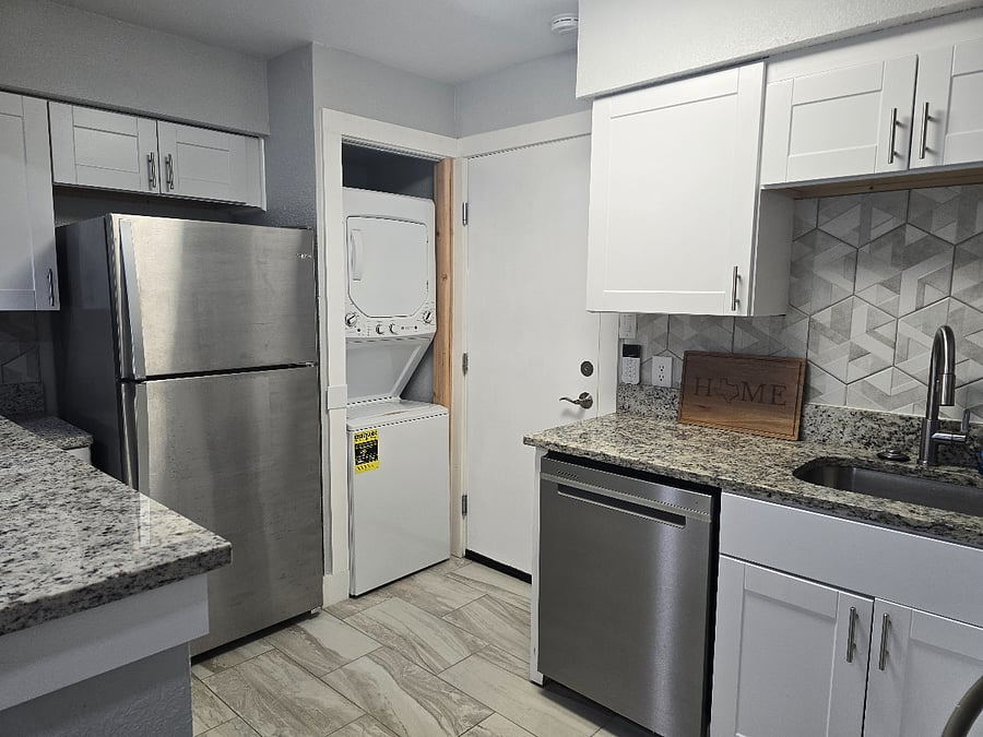 Full access to washer and dryer during your stay. Cleaning services are available upon request!
