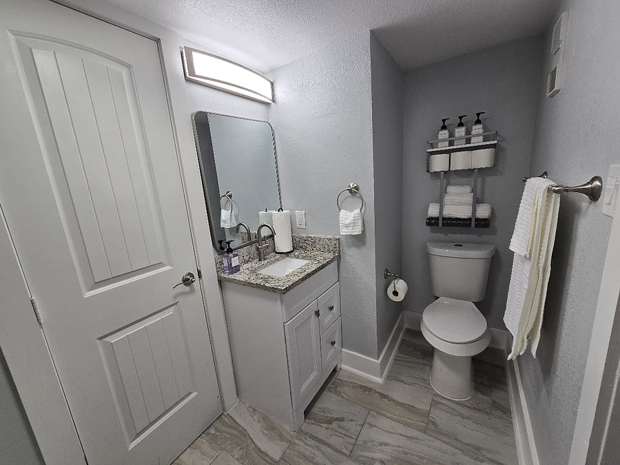 Forgot something? We didn't! Shampoo, conditioner, soap, body wash are available in each bathroom.