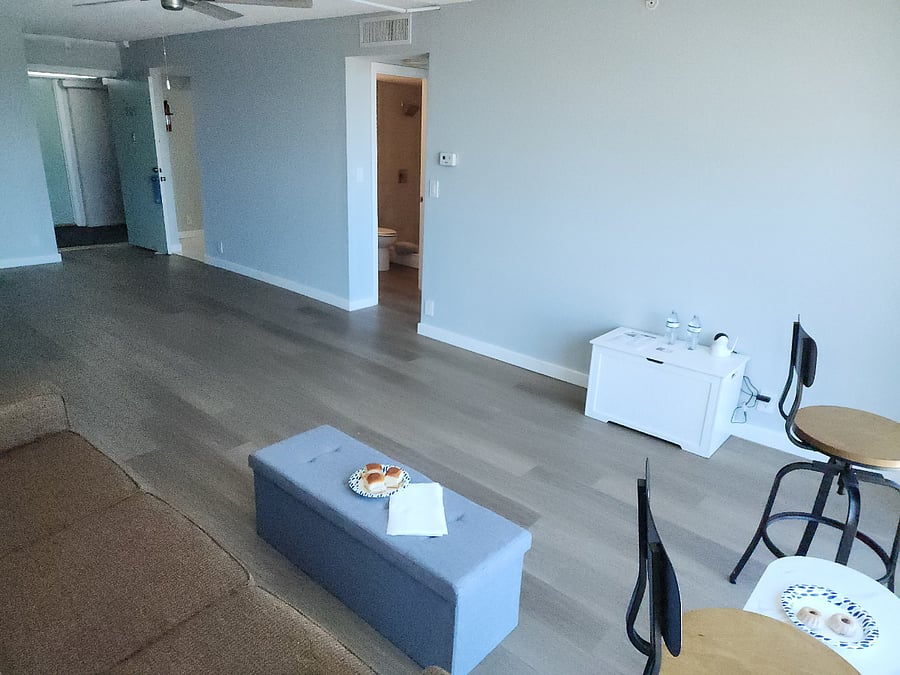 Living room open to dining room 