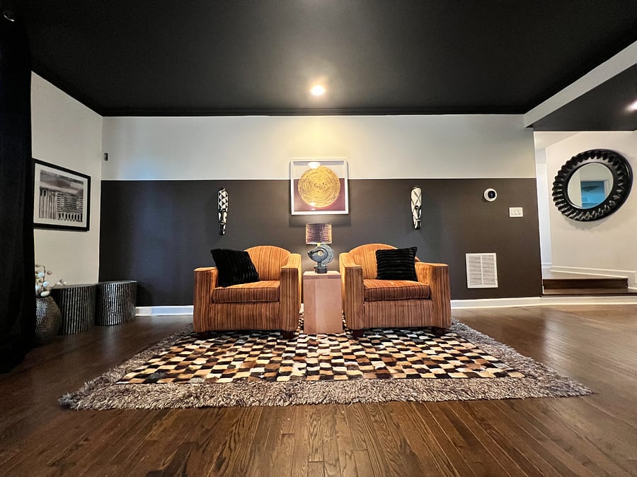 When entering this lounge space is on your left.