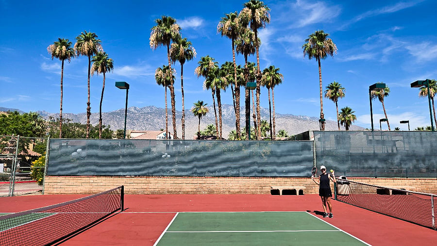 Two pickleball courts. Also tennis, basketball and bocce ball courts.