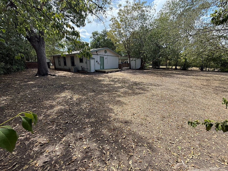 Large backyard