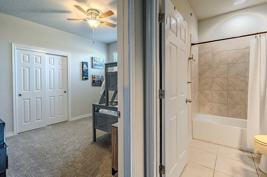 Front (Guest) Bathroom and Middle Bedroom