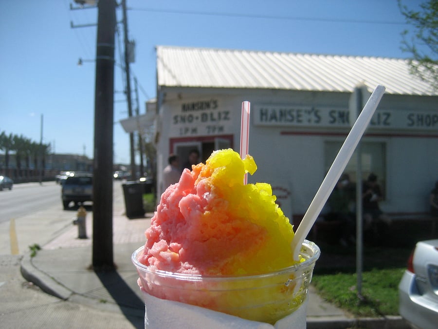 Hansen's sno bliz - original snowball stand nearby