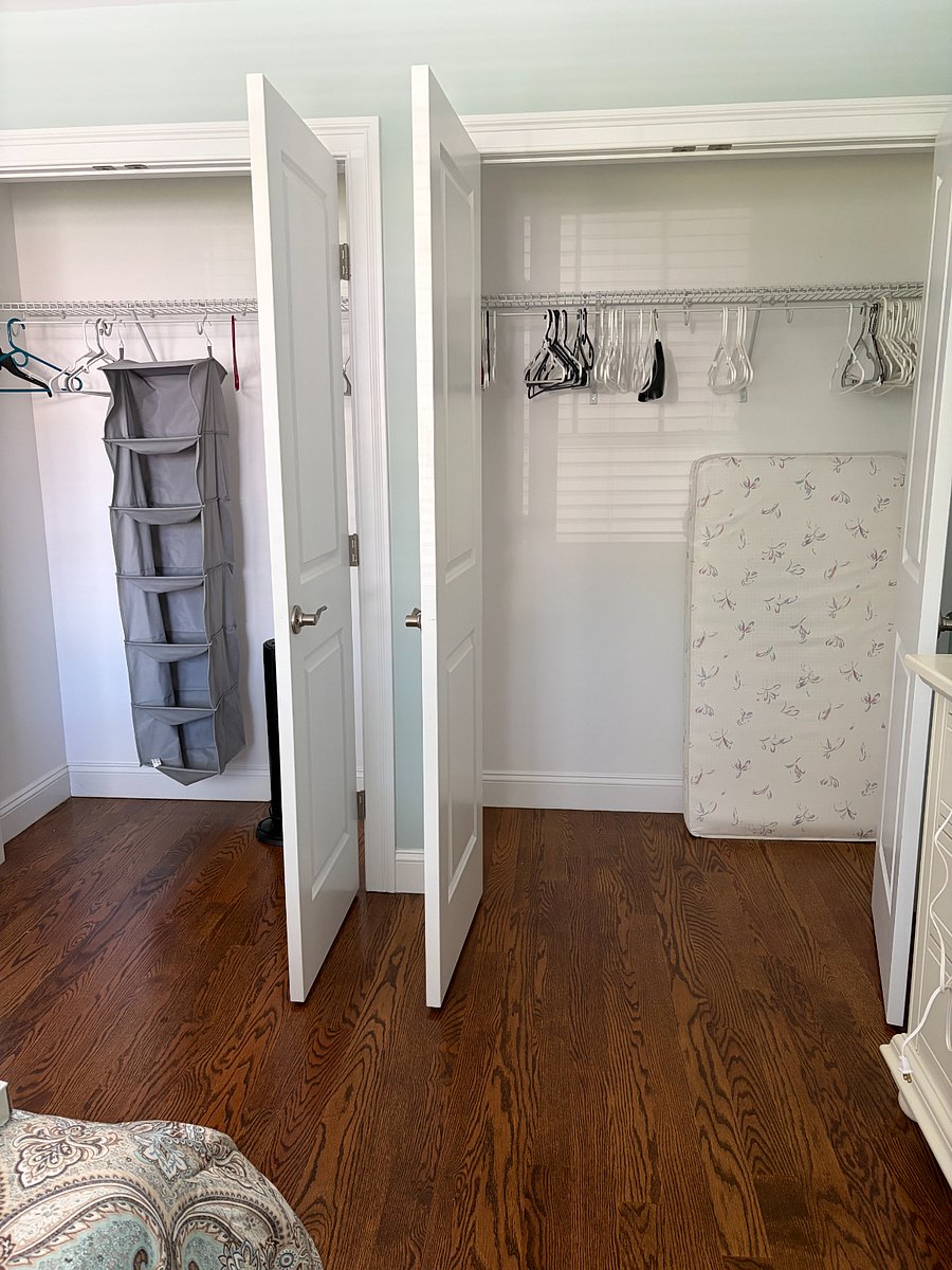 Extra large closets are great for storing belongings.