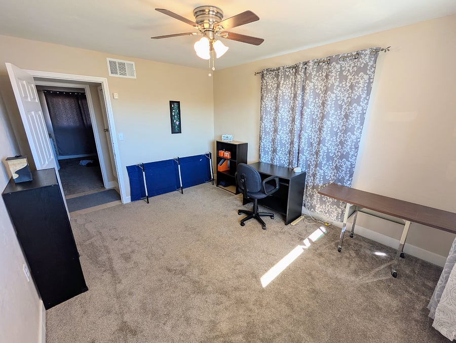 Office 2 with camping cot for additional sleeping