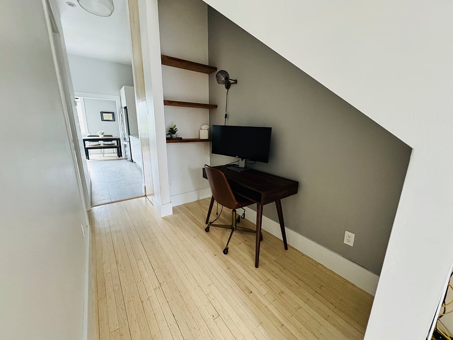 Desk with additional monitor