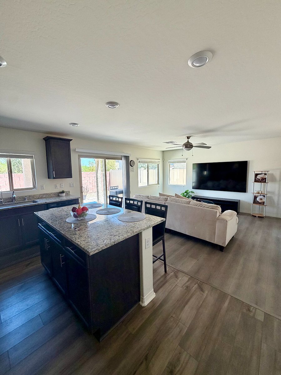 Spacious open concept dining and entertainment area