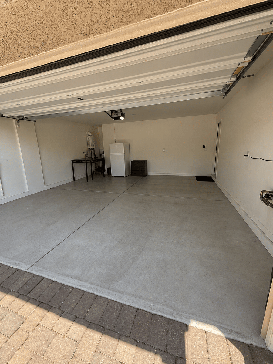 Two-car garage with second fridge 