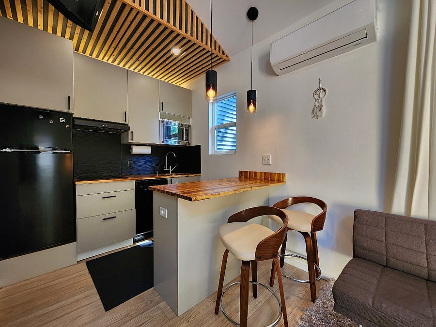 Comfortable year-round with a dedicated mini-split system for efficient heating and cooling.