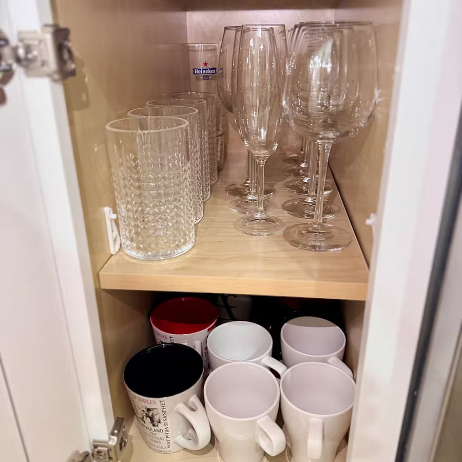 Basement Kitchen
Glassware
