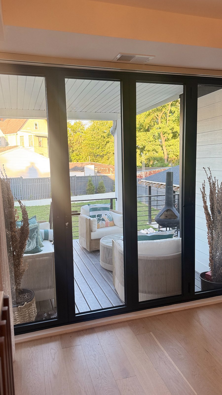 Bi-folding dining room doors