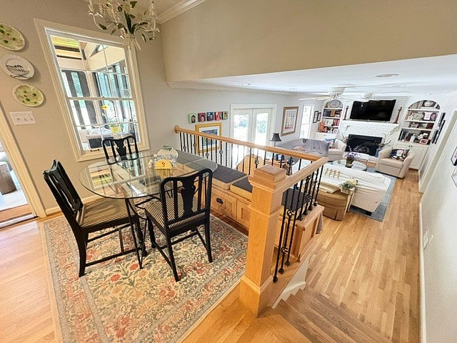 Breakfast nook off kitchen - overlooking living room