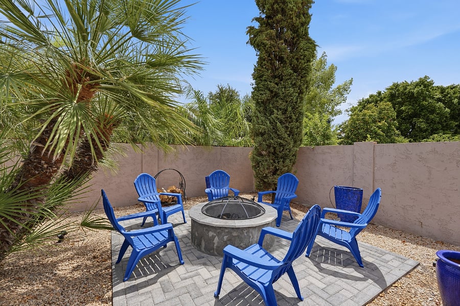 Fire pit is perfect for chilly nights