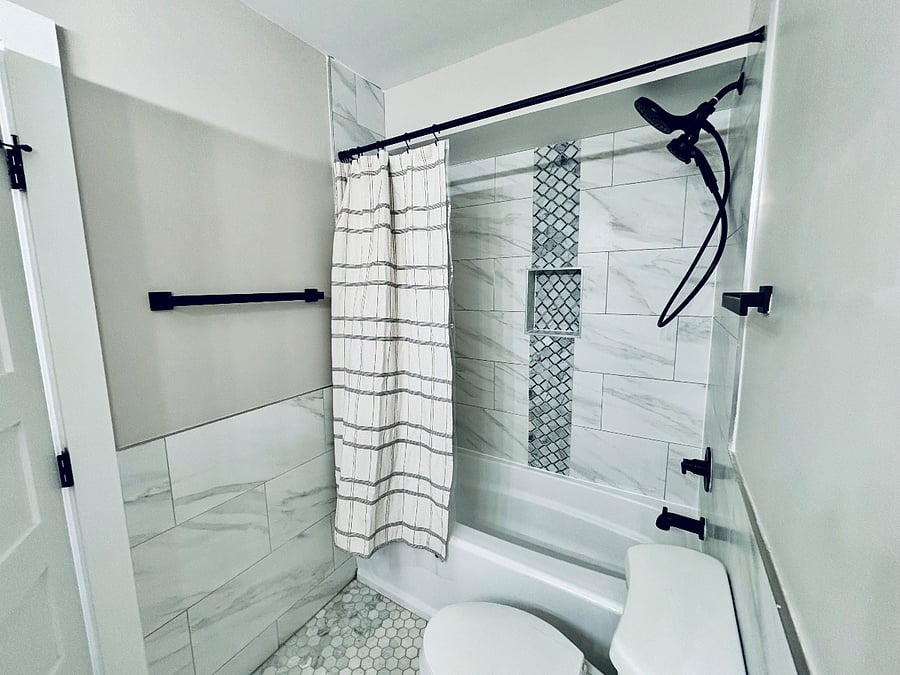 Shower and bathtub