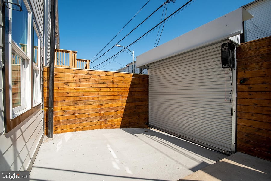 Back patio shared with other units - for bike storage or other storage