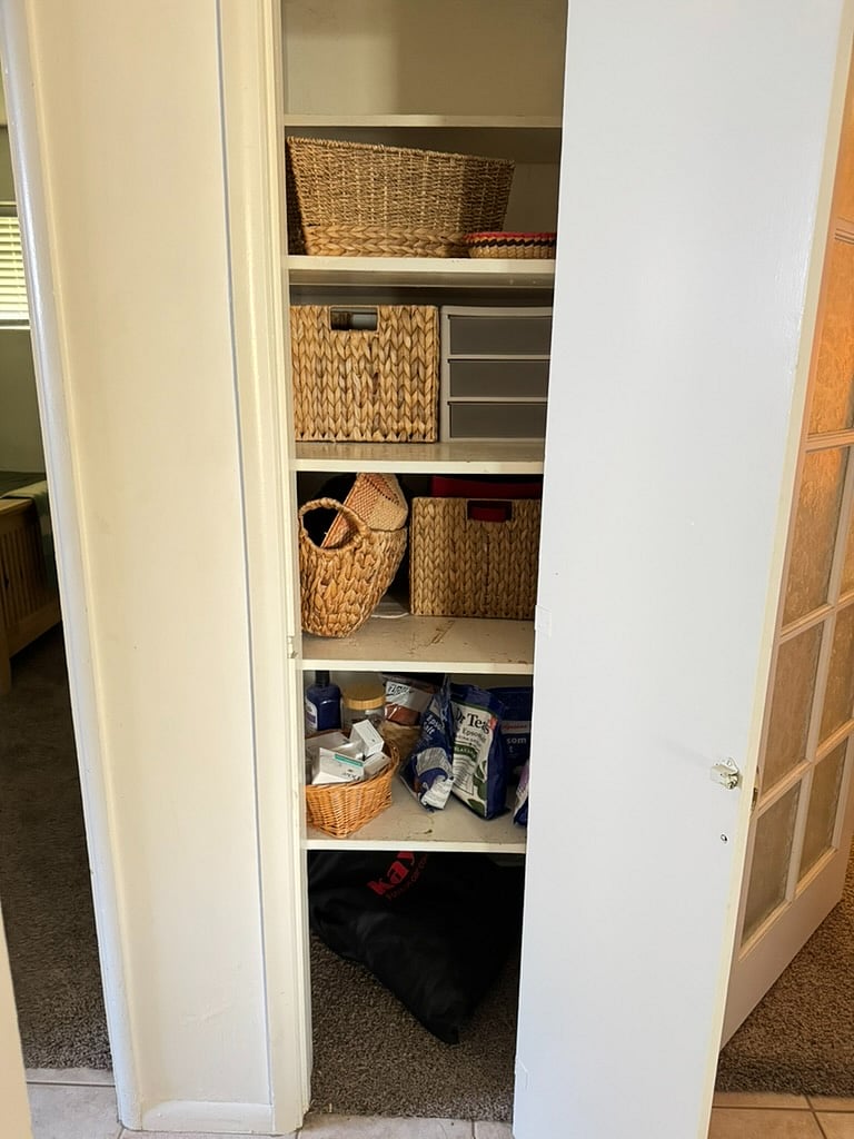 Feel free to use any baskets or bins for personal storage