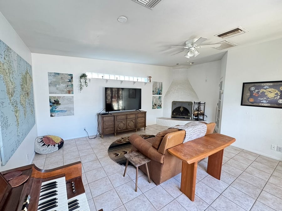 Enjoy the fireplace in the cooler months.