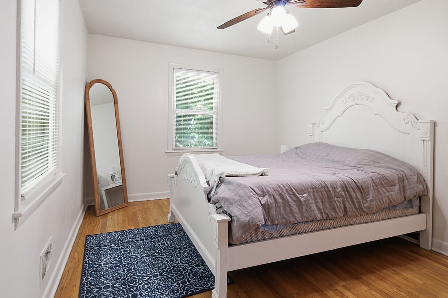 Large master with ample closet space