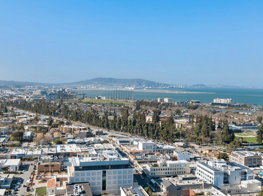 View of SF Bay and SFO