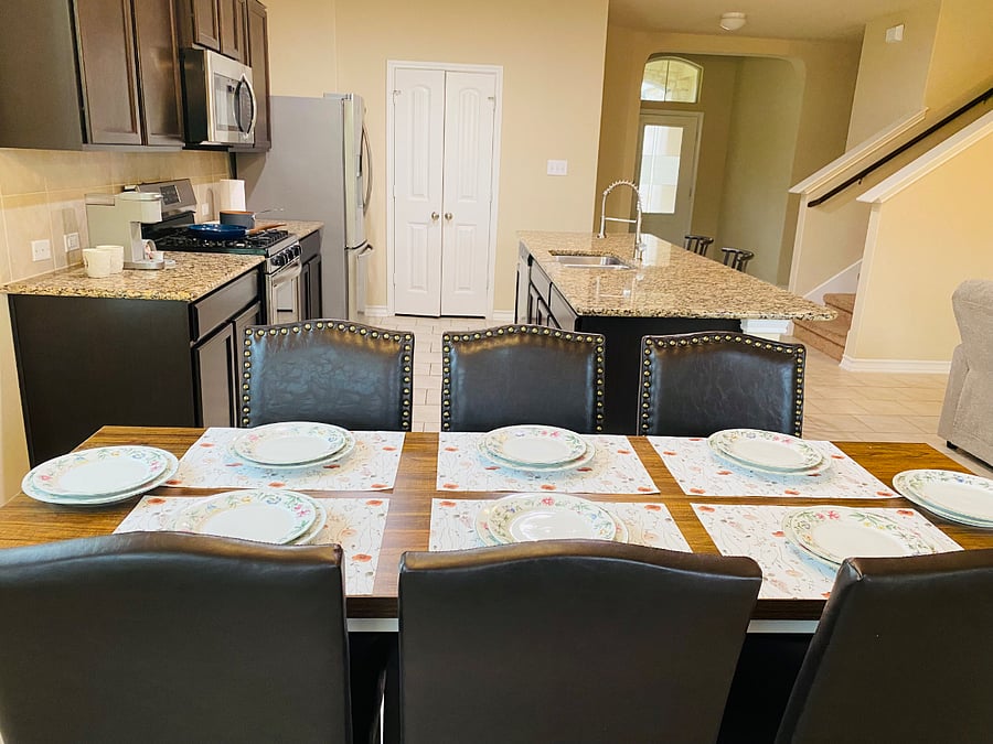 Dining and kitchen