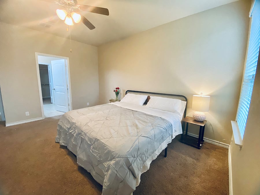 Master bedroom downstairs king bed