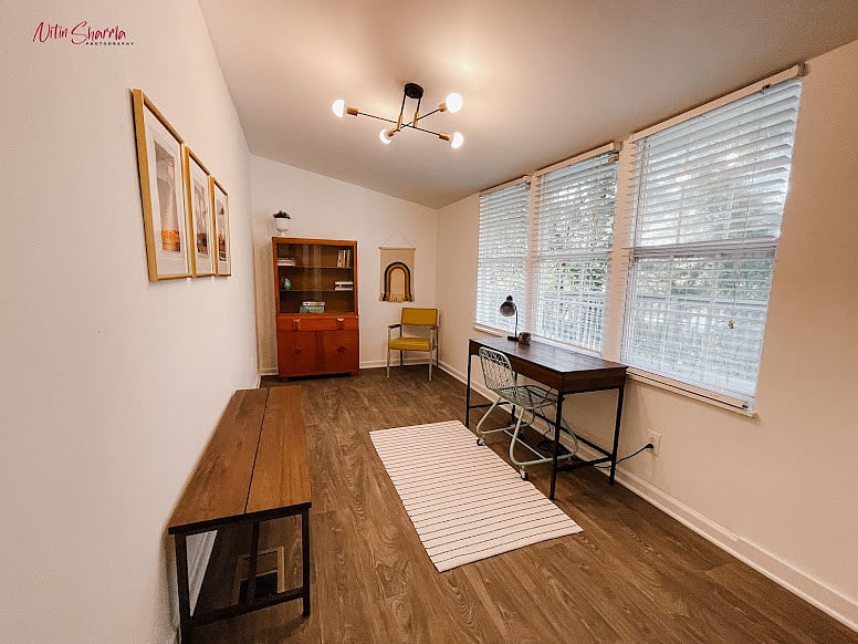 This is the bonus space- currently being staged as an office.