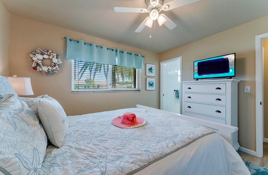 Bedroom 2 has queen bed and private ensuite. This home is a double master.